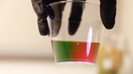 Fluorescence of chlorophyll with UV light